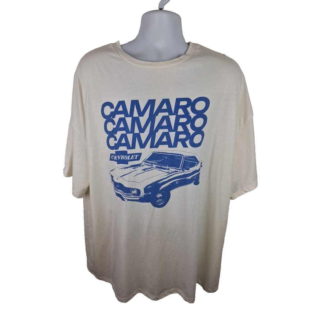 Official General Motors 1967 Camaro SS 350 Cream T-Shirt Size XL